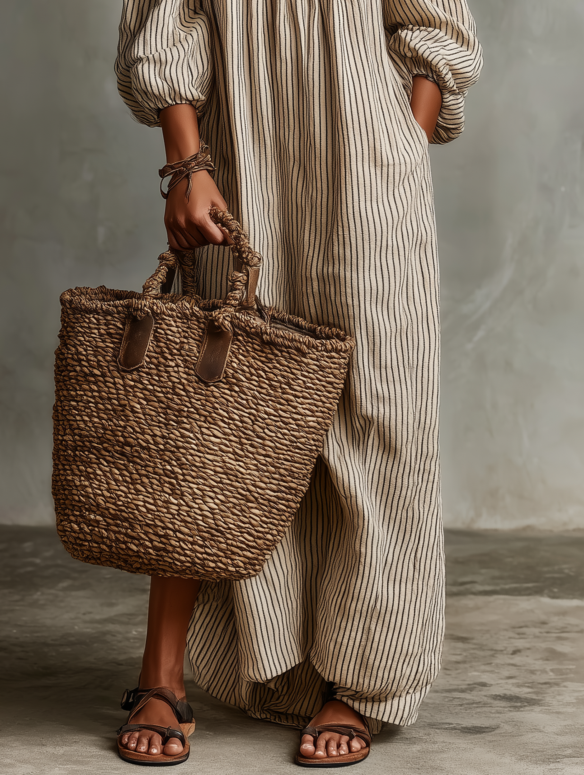 Cotton Linen Off Shoulder Maxi Dress