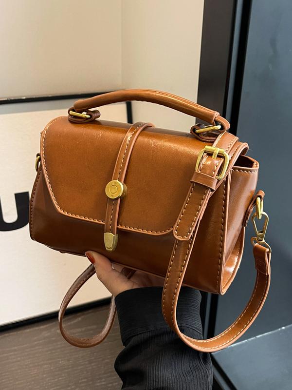 Chic Contrast Square Crossbody Bag