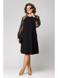Elegant Dress with Lace Sleeves - Lidia