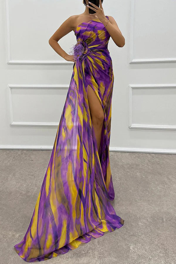 Elegant Vibrant Draped Dress