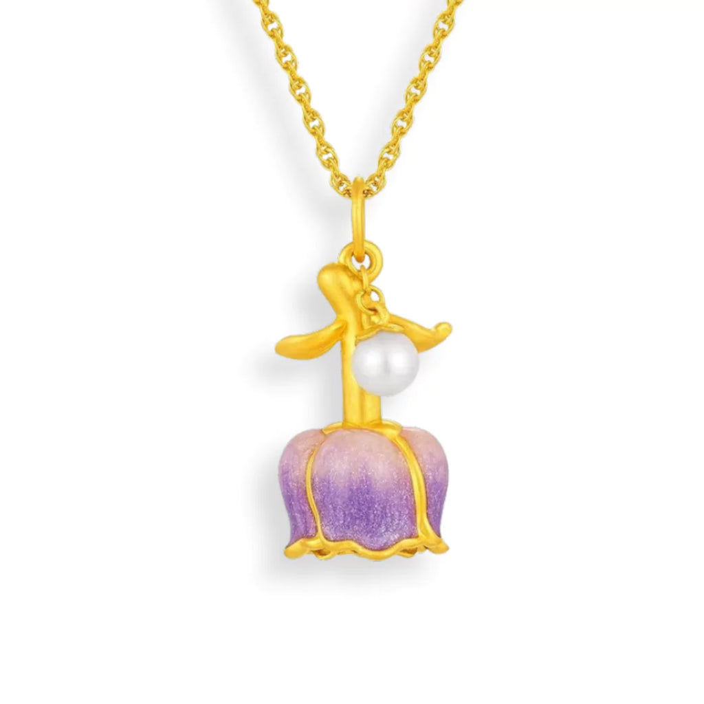 Color Changing Rose Charm Necklace