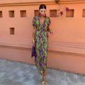 Midi Dress with Elegant Print