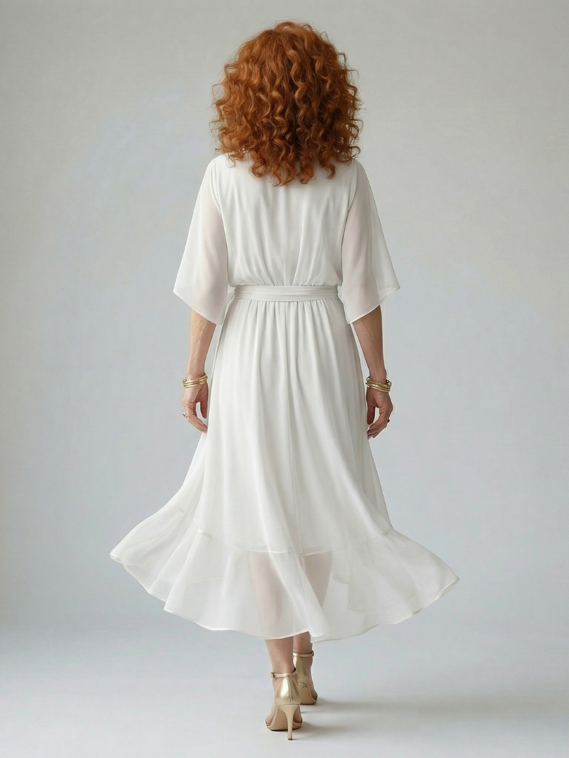 Draped Midi Dress