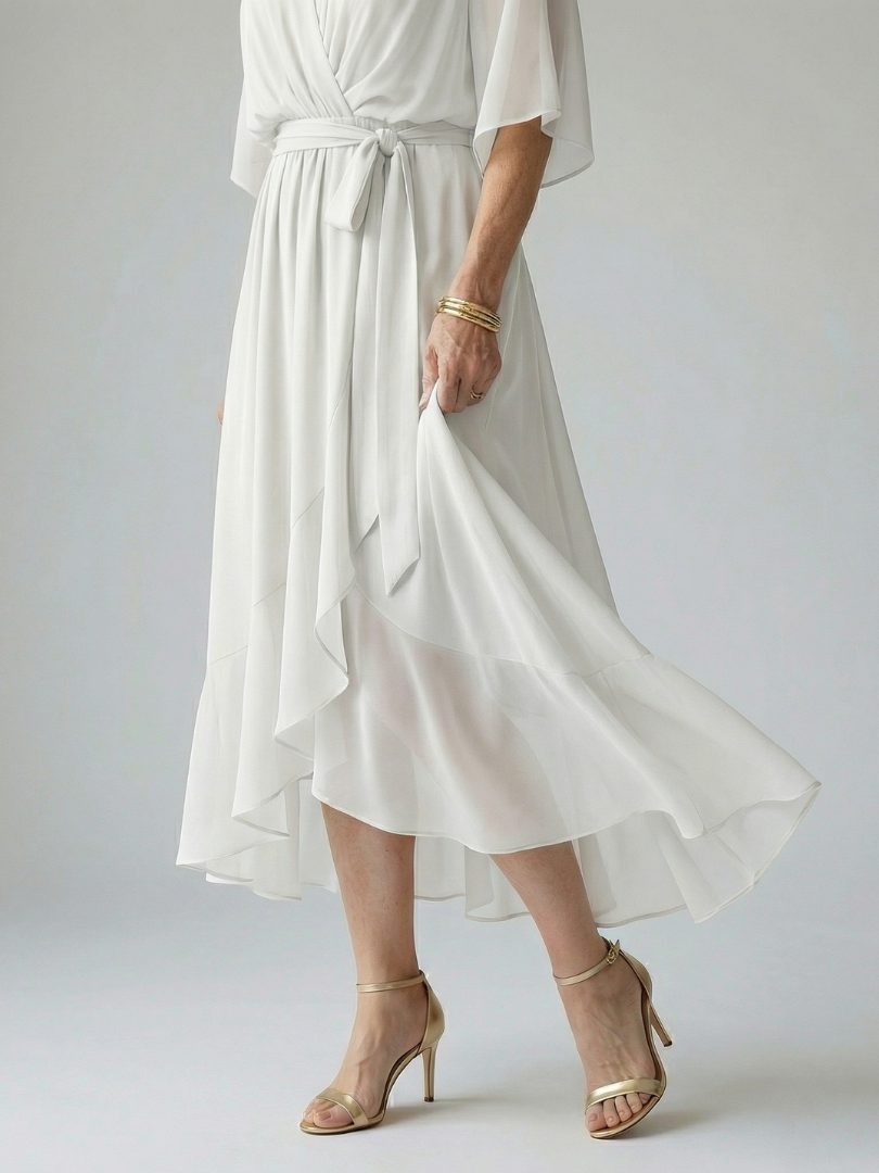 Draped Midi Dress