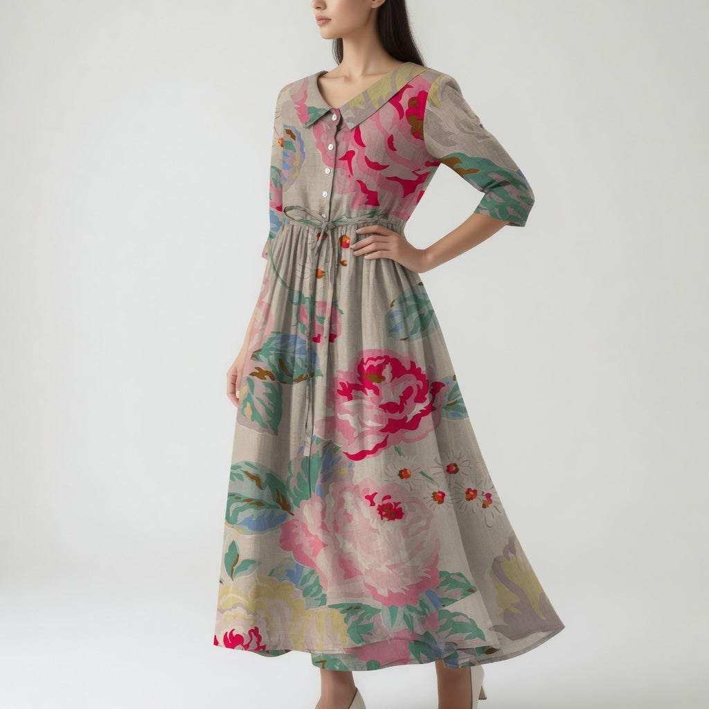 Elegant Floral Dress - Style 2