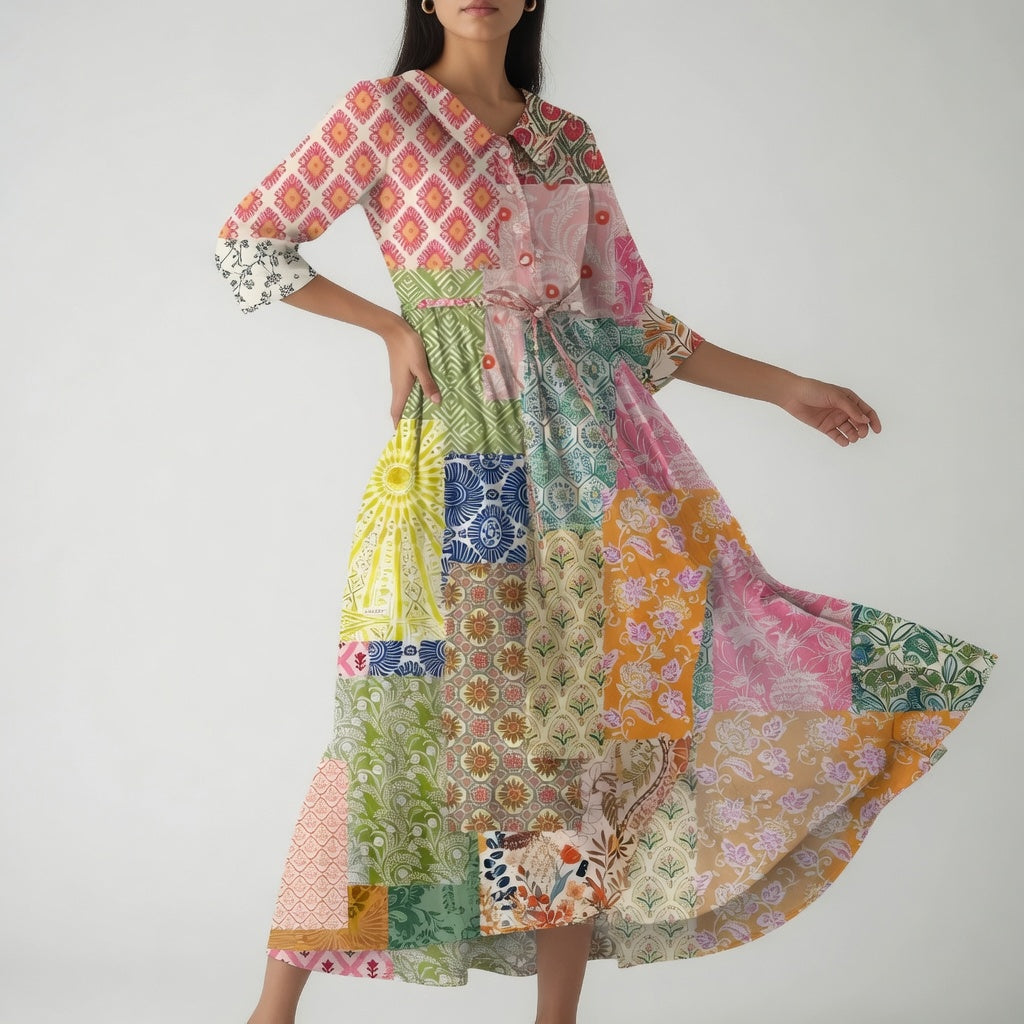 Elegant Floral Dress - Style 3
