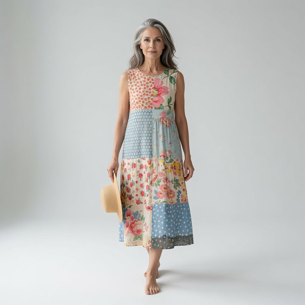 Casual Floral Midi Dress - Kira