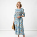 Casual Floral Midi Dress - Halia