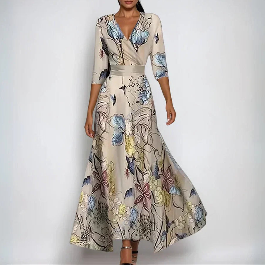 Comfortable Dress with Three Quarter Sleeves