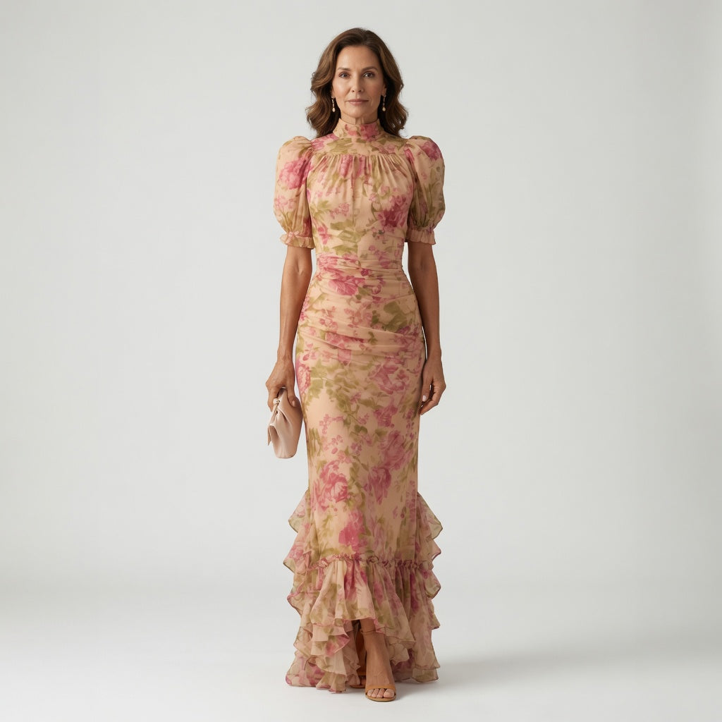 Soft High Neck Maxi Dress