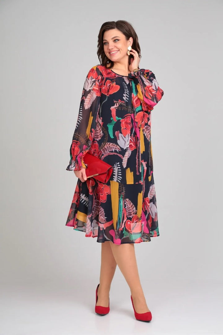 Elegant Feminine Floral Flowy Dress