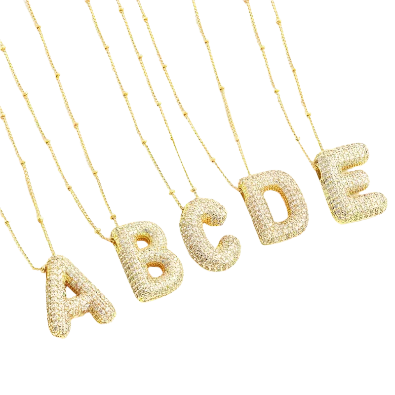 Necklace with Gold Letter Initial