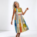 Colorful Casual Midi Dress