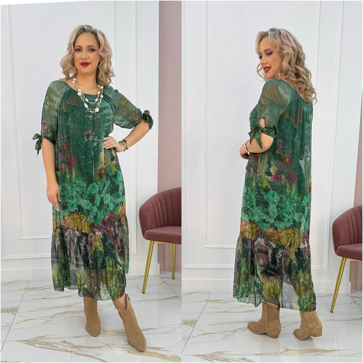 Elegant Comfortable Floral Maxi Dress
