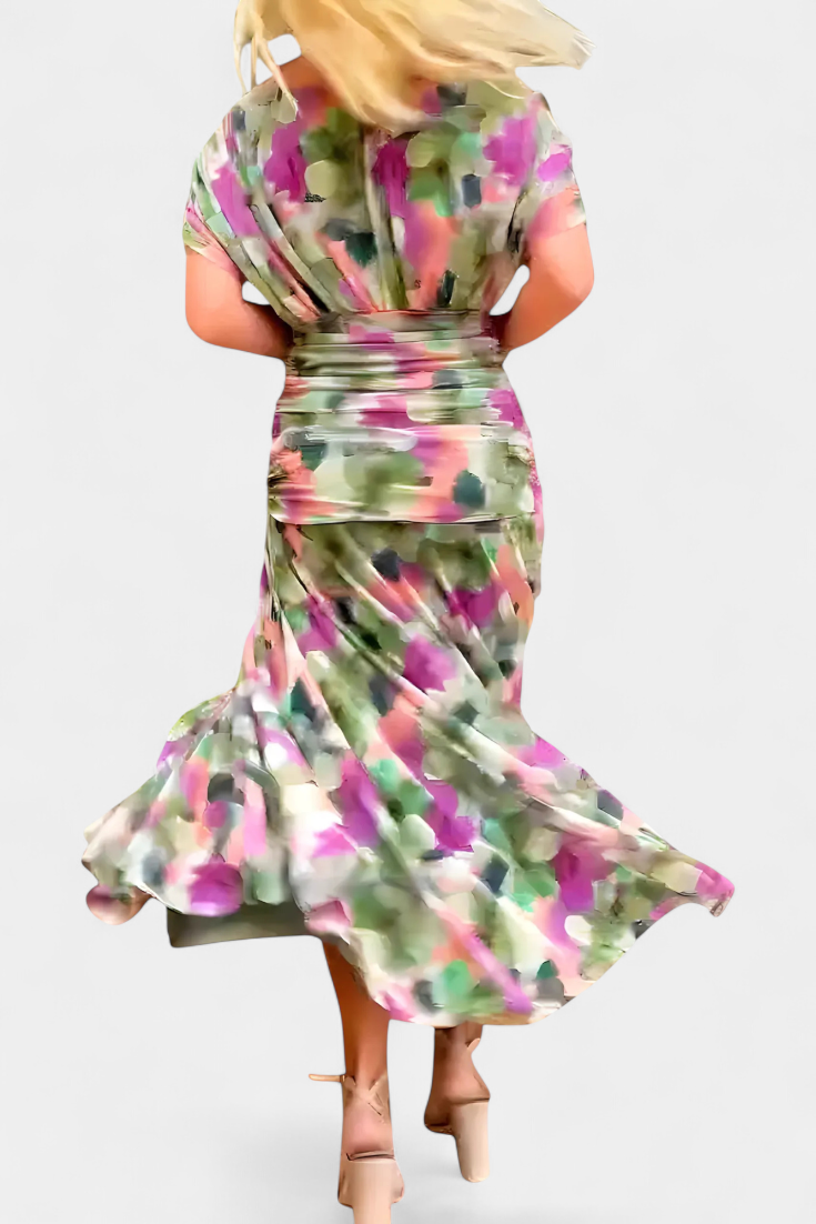 Floral Dress with Airy Grace