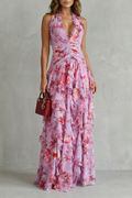 Elegant Halter Neck Maxi Dress