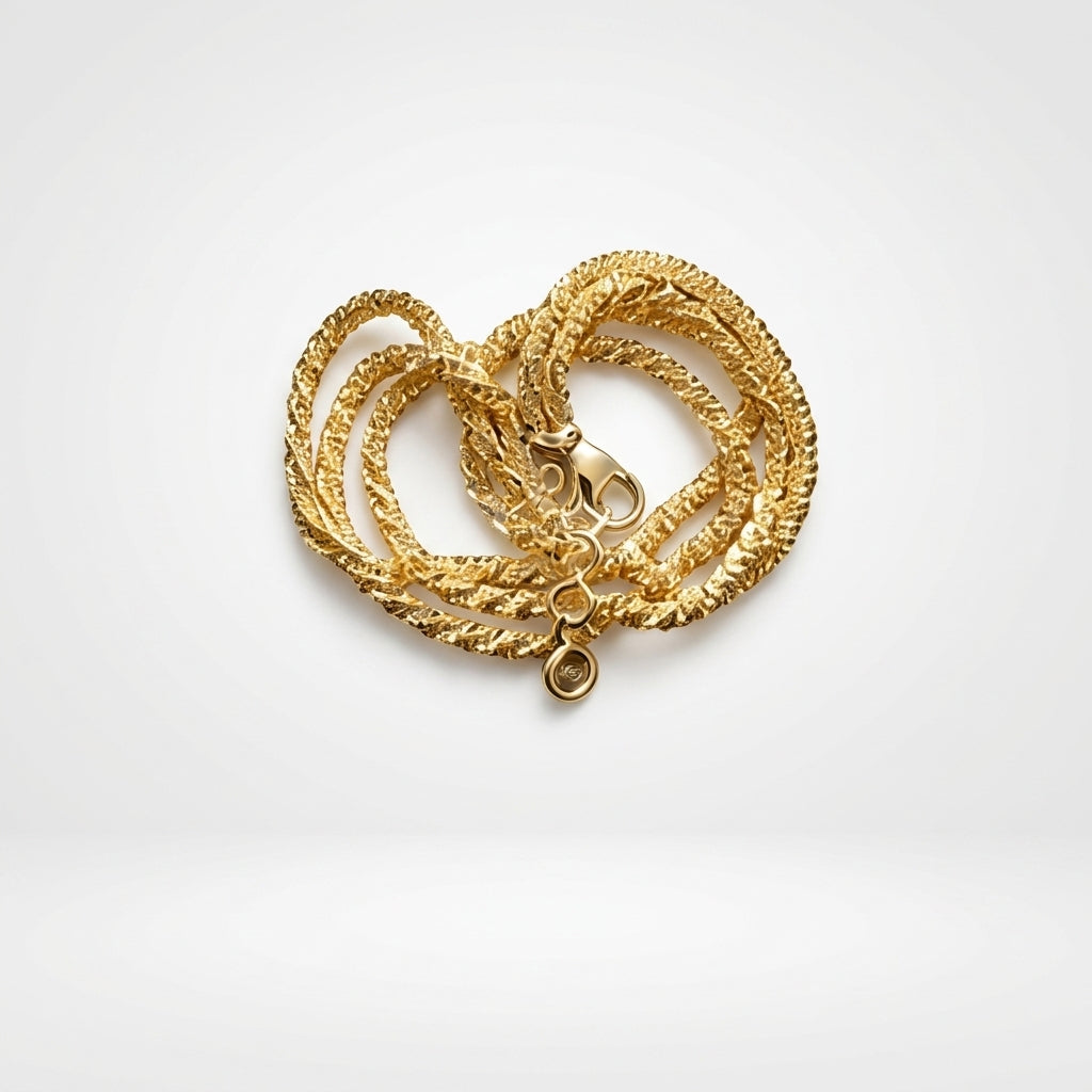 Gold and Silver Double Chain Anklet Minimalist Elegance