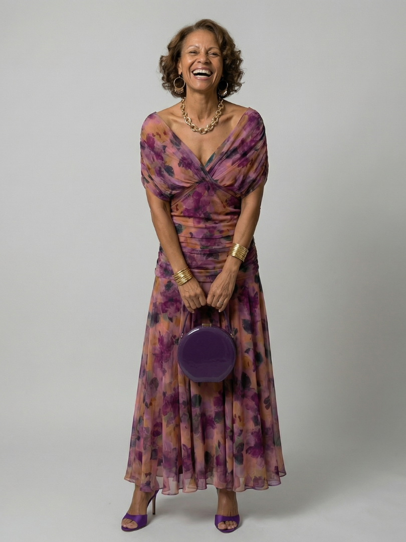 Casual Off Shoulder Midi Dress
