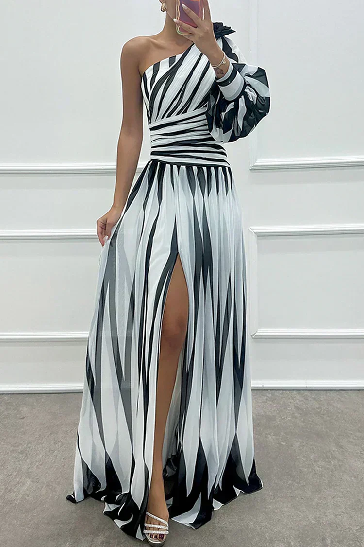 Elegant One Shoulder Maxi Dress