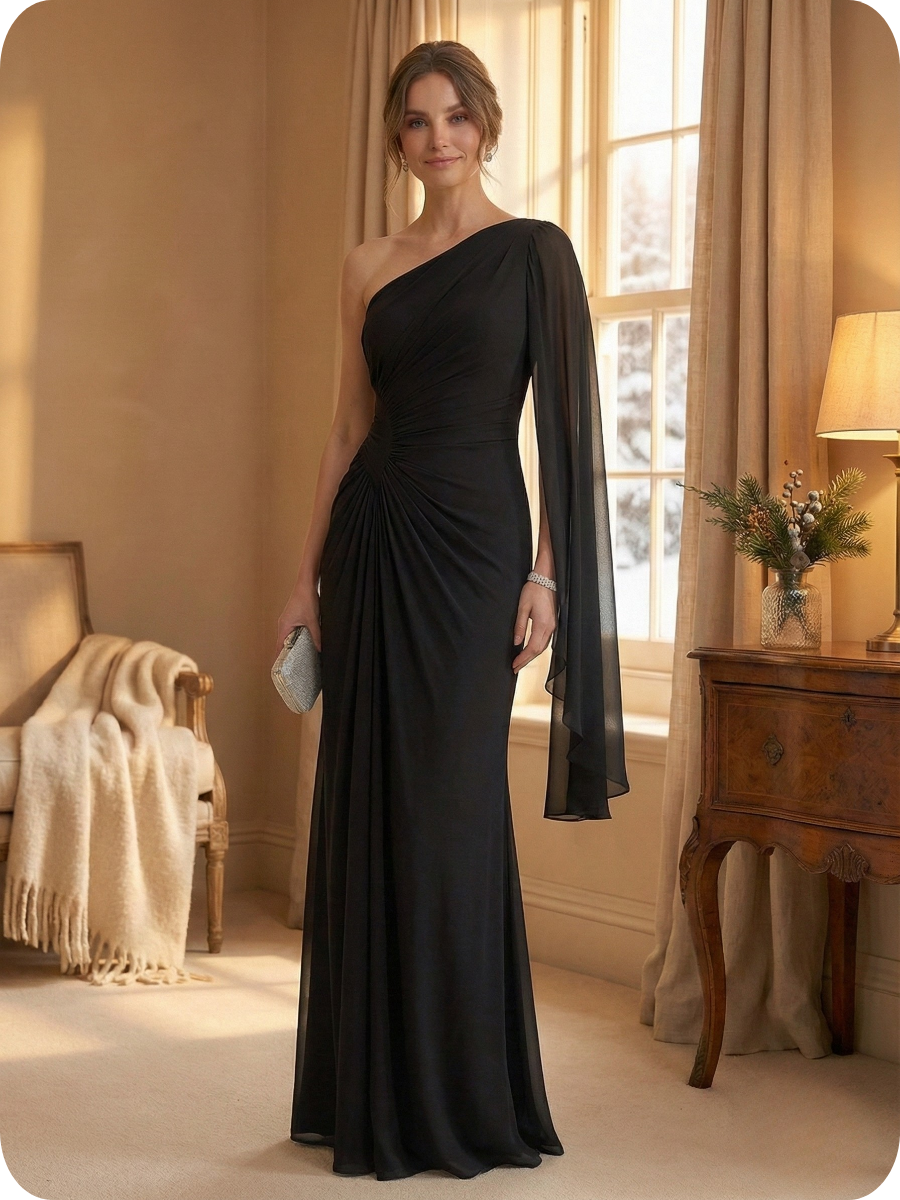Flowy Maxi Dress with Refined Lines