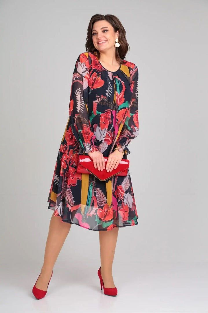 Elegant Feminine Floral Flowy Dress