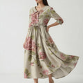 Adjustable Vintage Floral Dress