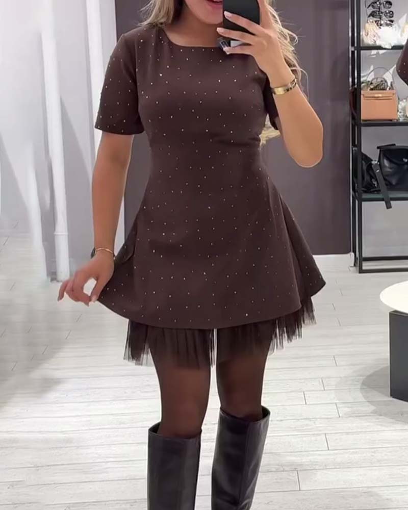 Elegant Mini Dress with Sparkling Comfort