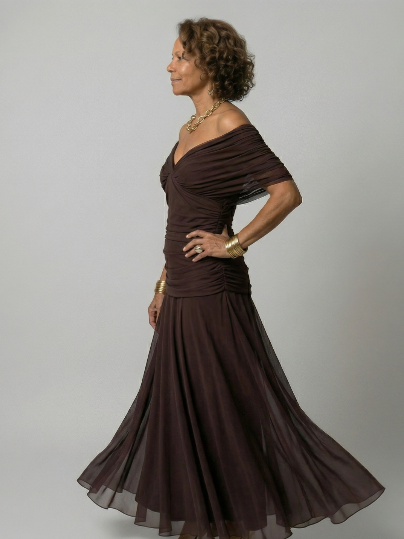 Casual Off Shoulder Midi Dress