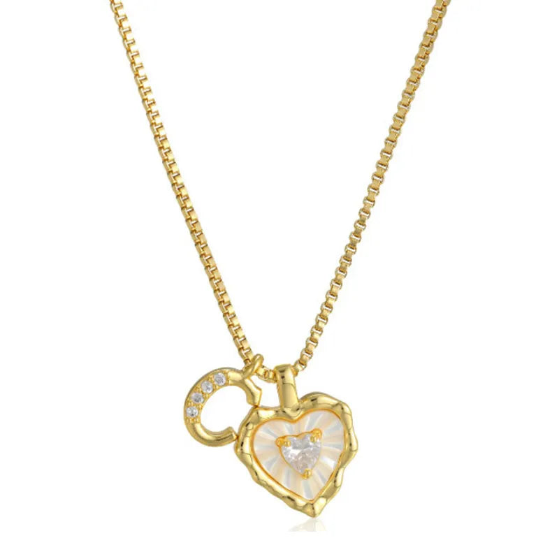 Personalized Initial Heart Necklace