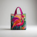 Artisan Tote Bag Rainbow Flamingo