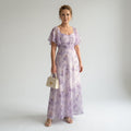 Midi Dress with Flutter Sleeves