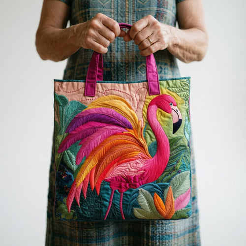 Artisan Tote Bag Rainbow Flamingo