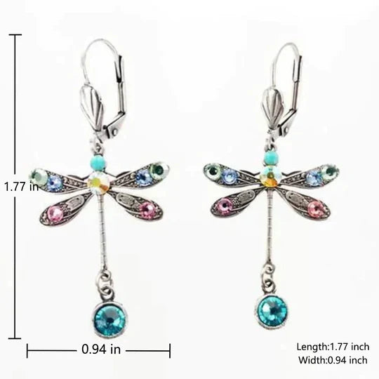 Elegant Dragonfly Earrings with Fine Engraving