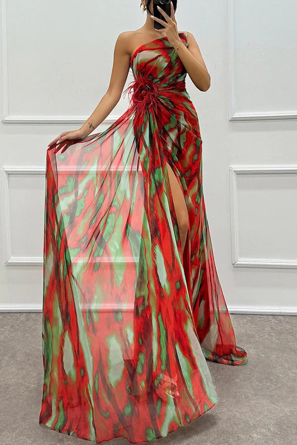 Elegant Vibrant Draped Dress