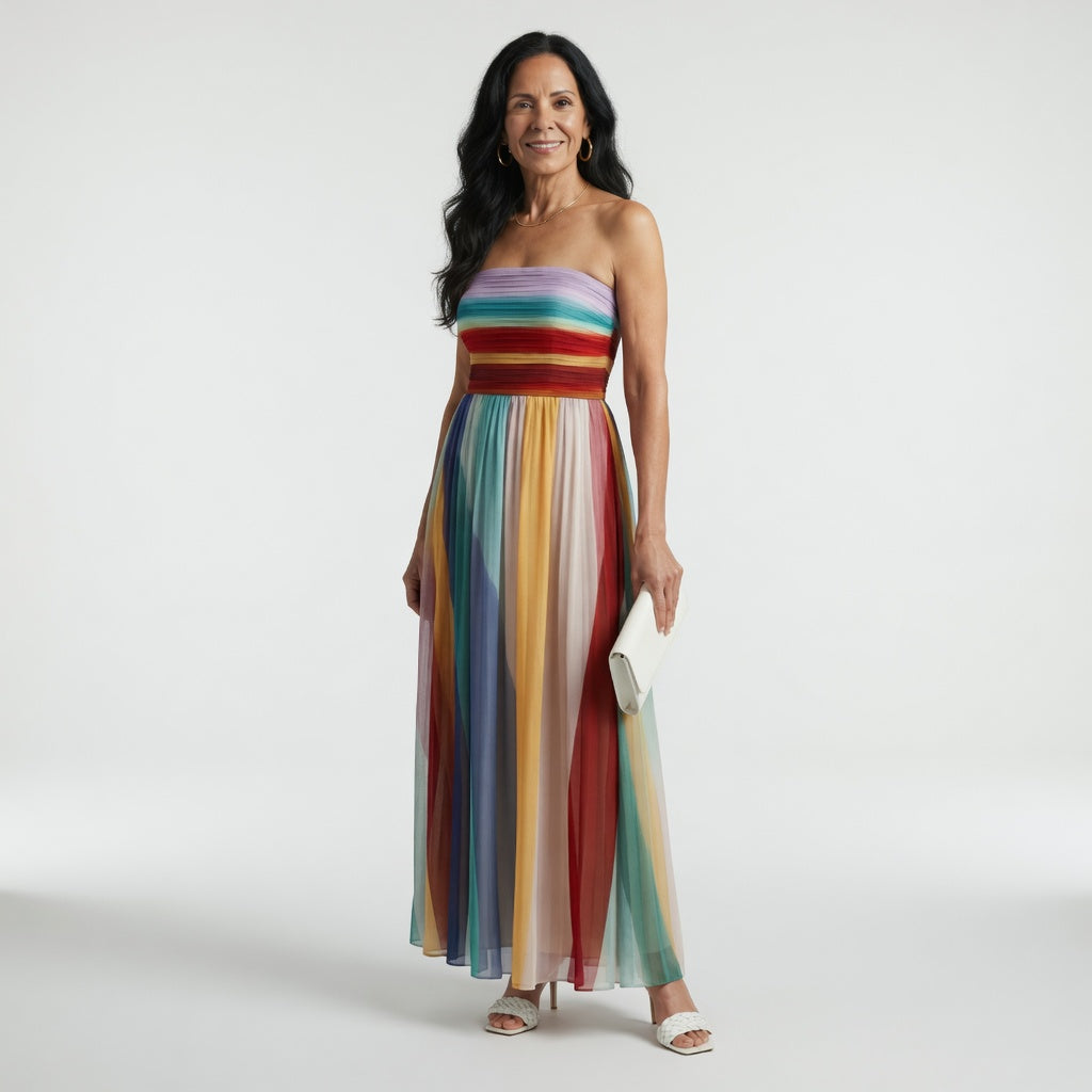Lightweight Striped Maxi Dress