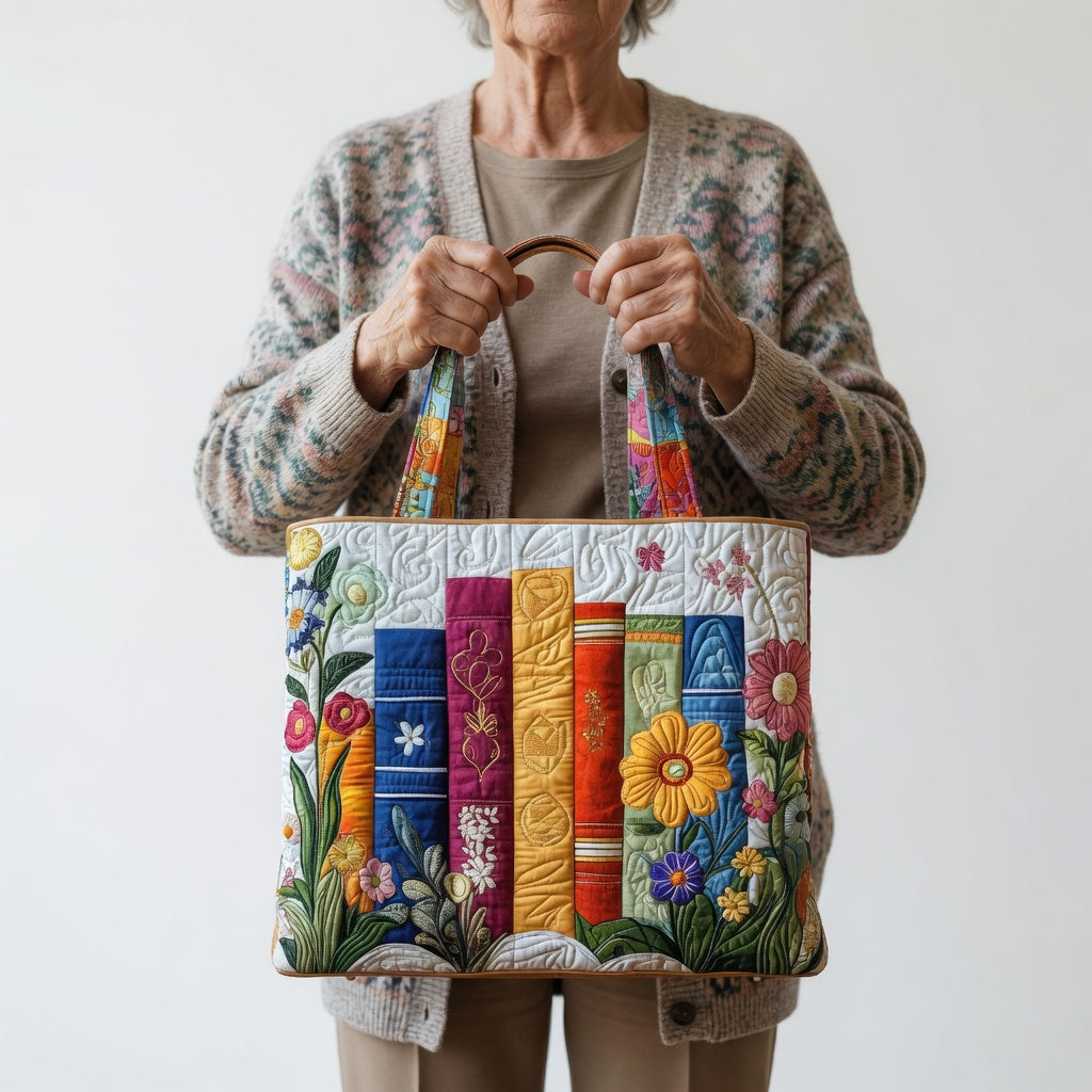 Artisan Tote Bag Floral Library