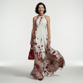 White Pleated Maxi Dress
