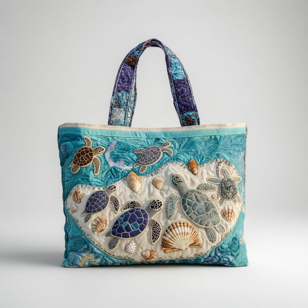 Artisan Tote Bag Turtle Love