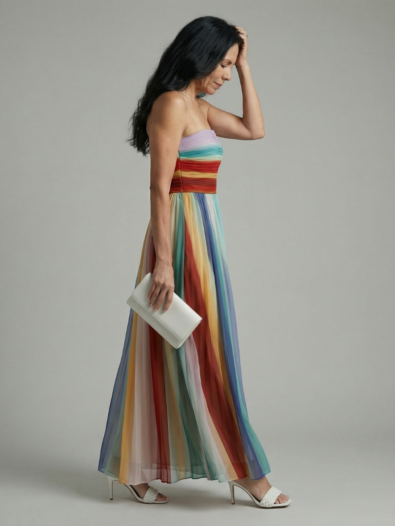 Lightweight Striped Maxi Dress