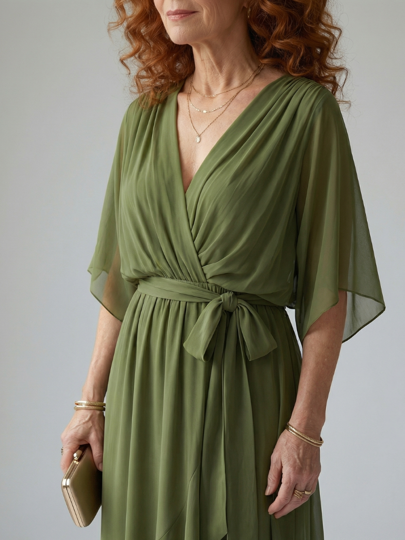 Draped Midi Dress