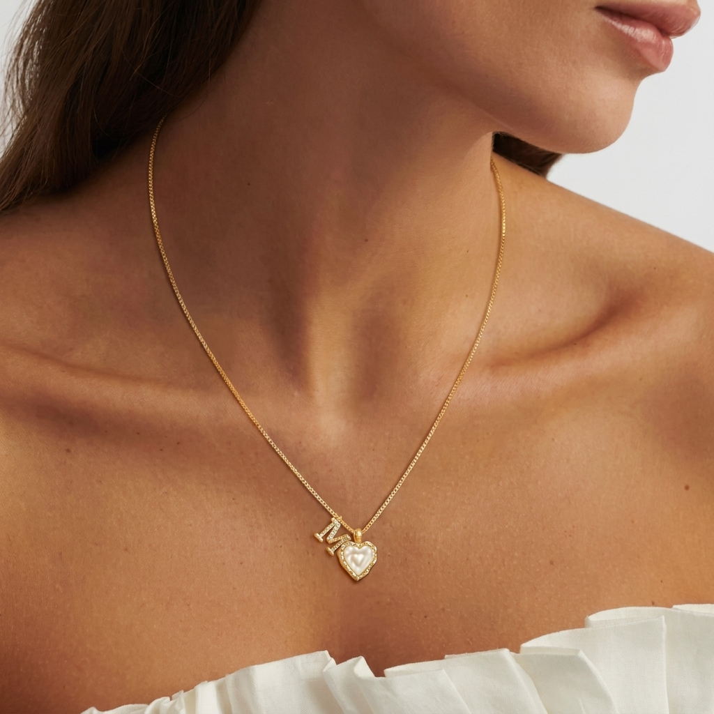 Personalized Initial Heart Necklace