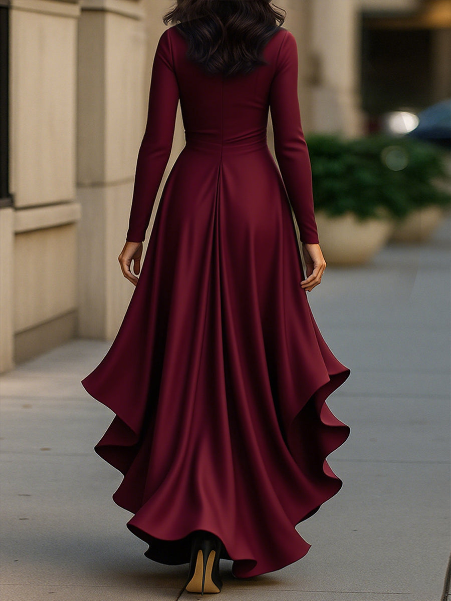 Satin Wrap Dress Timeless Elegance