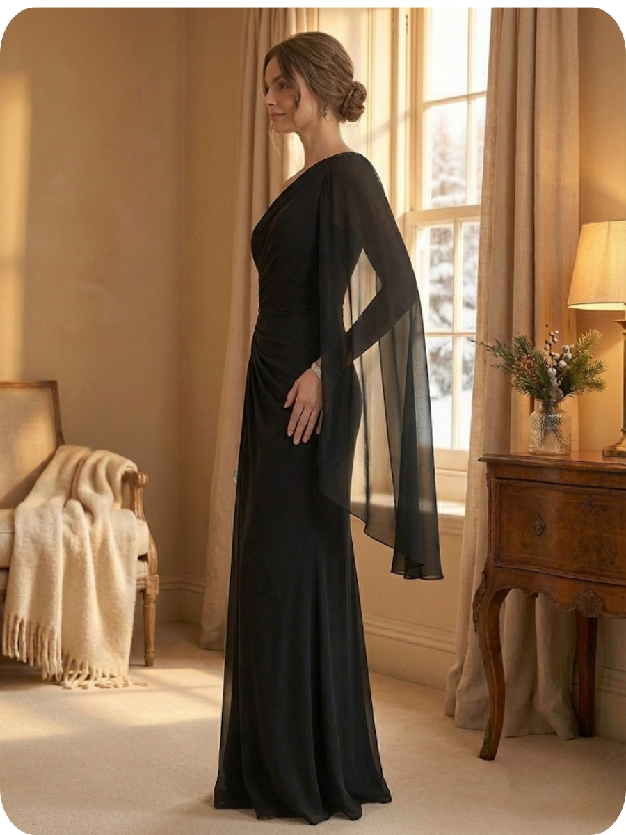 Flowy Maxi Dress with Refined Lines
