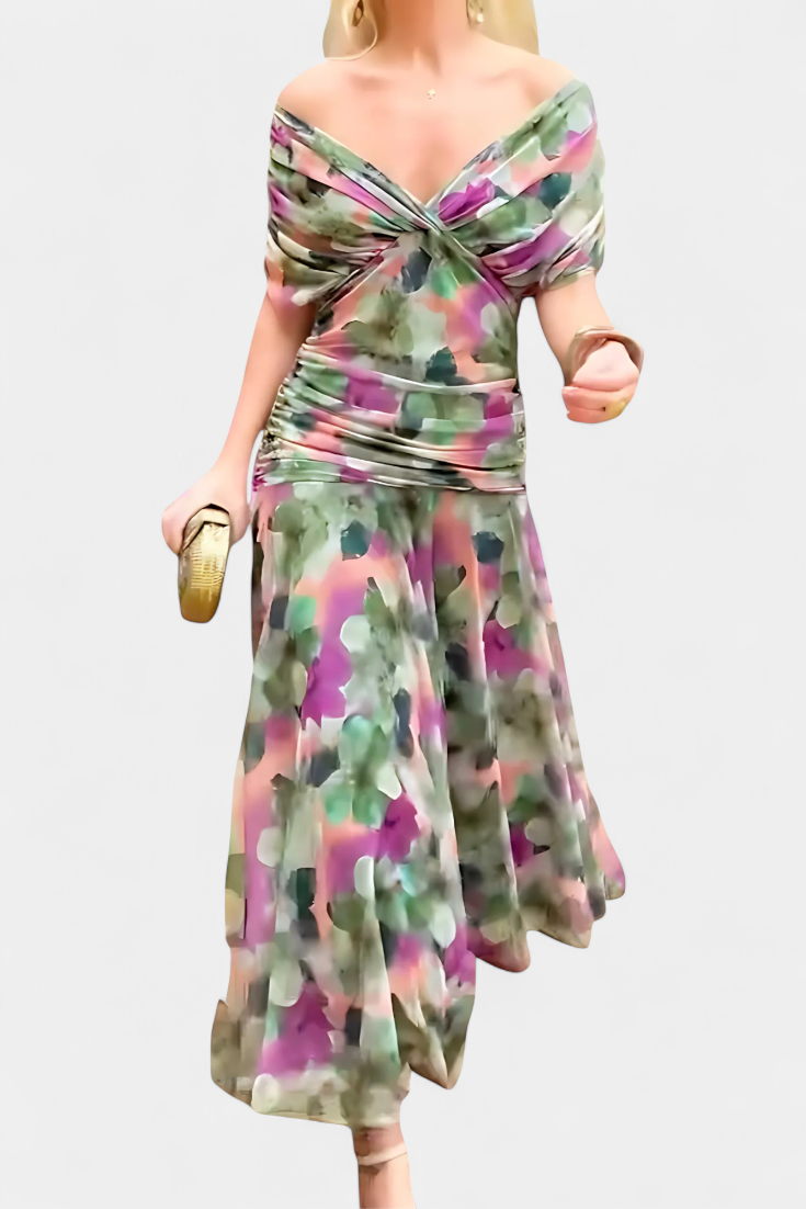 Floral Dress with Airy Grace