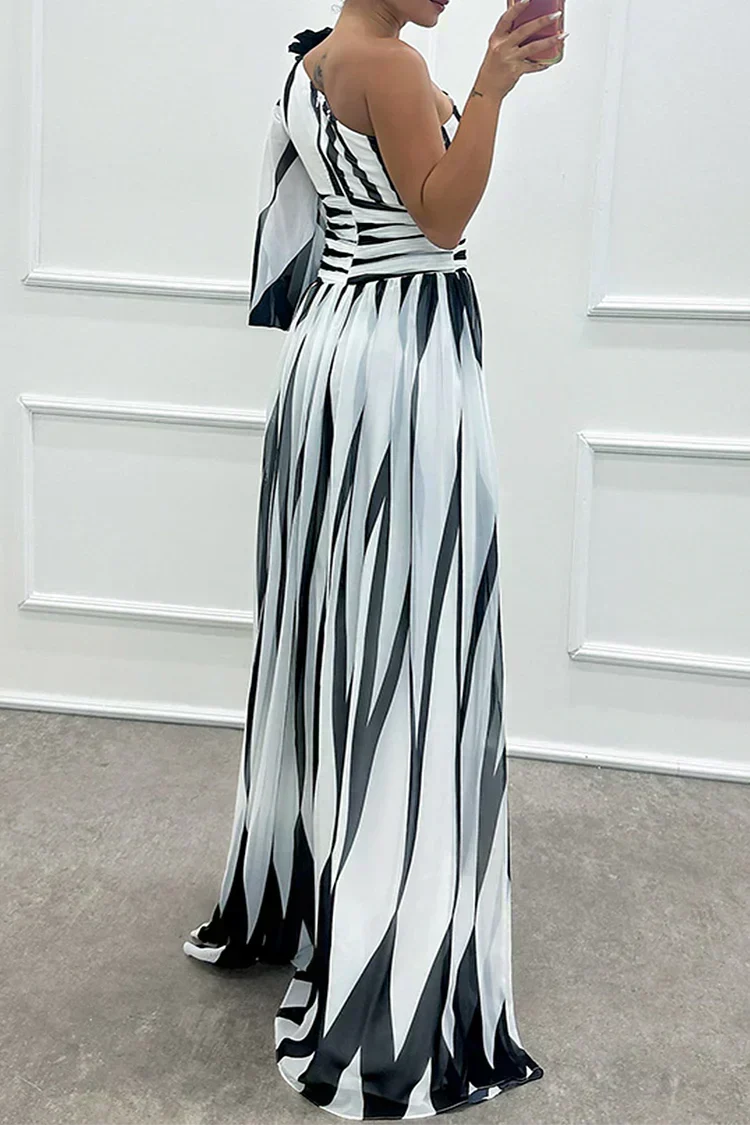 Elegant One Shoulder Maxi Dress