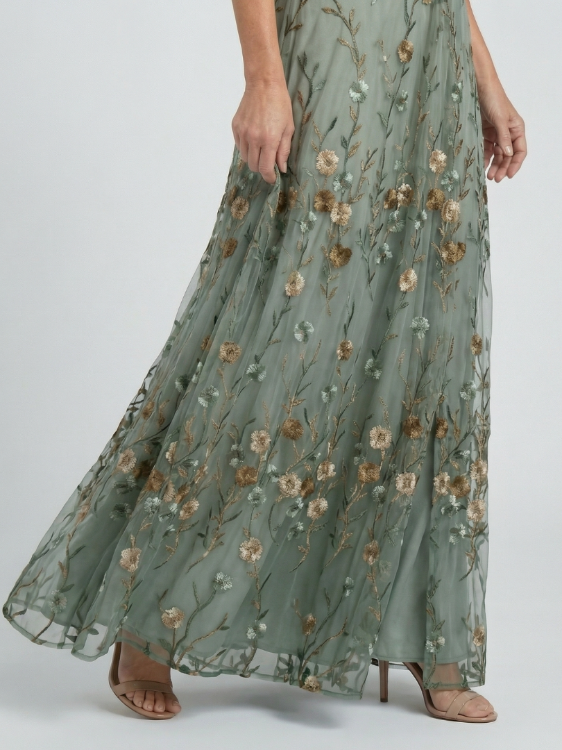 Bloom Flow Halter Maxi Dress