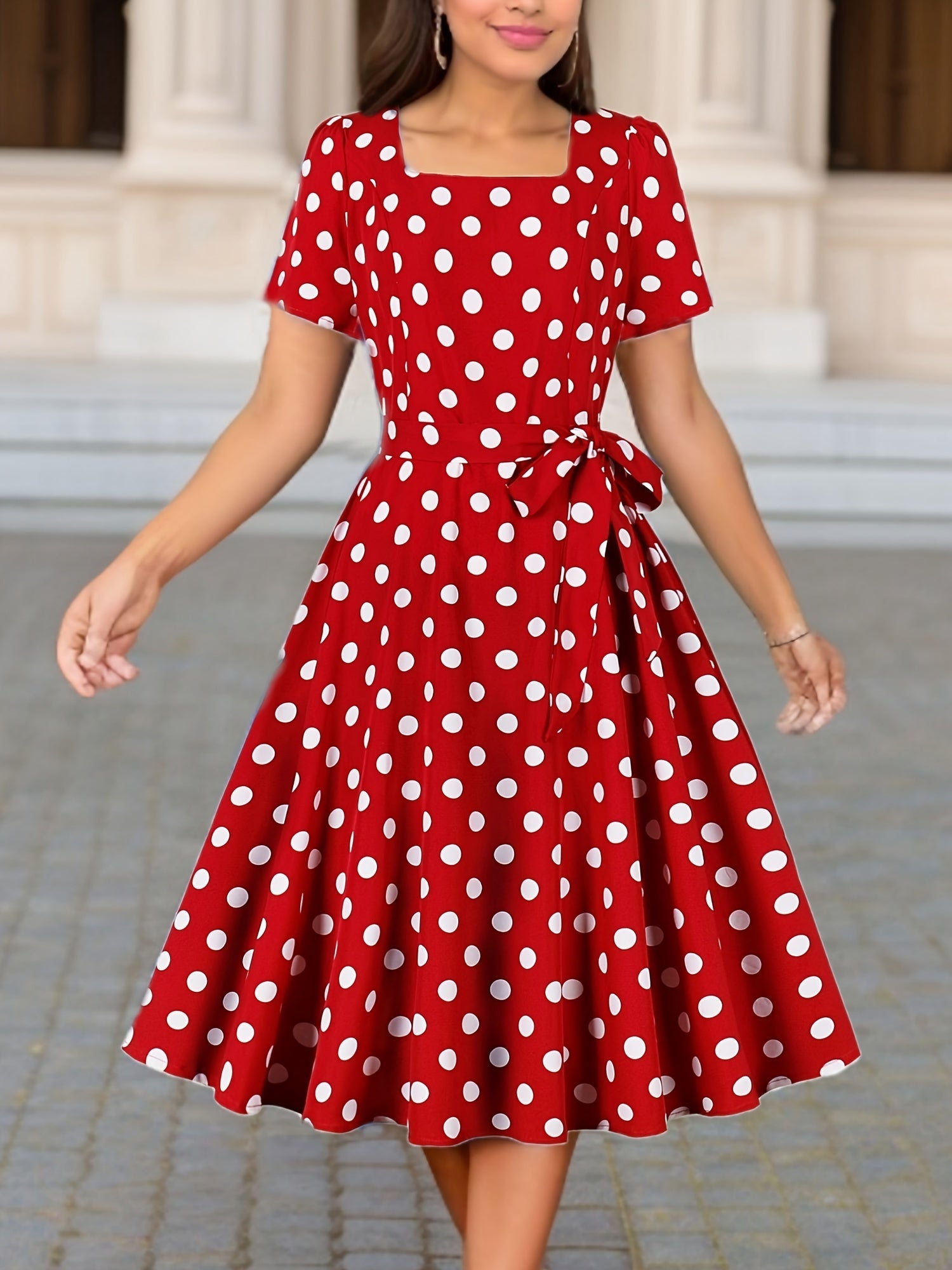 Elegant Comfortable Timeless Polka Dot Dress