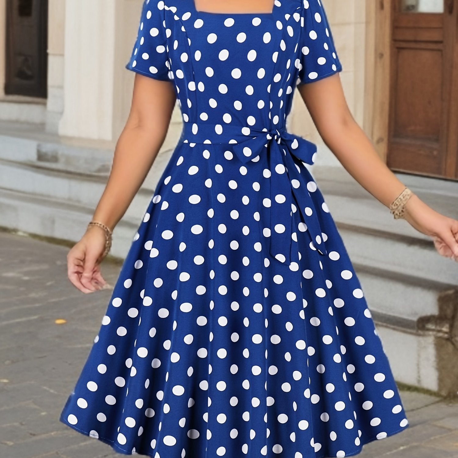 Elegant Comfortable Timeless Polka Dot Dress