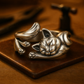 Vintage Ring with Cat Motif