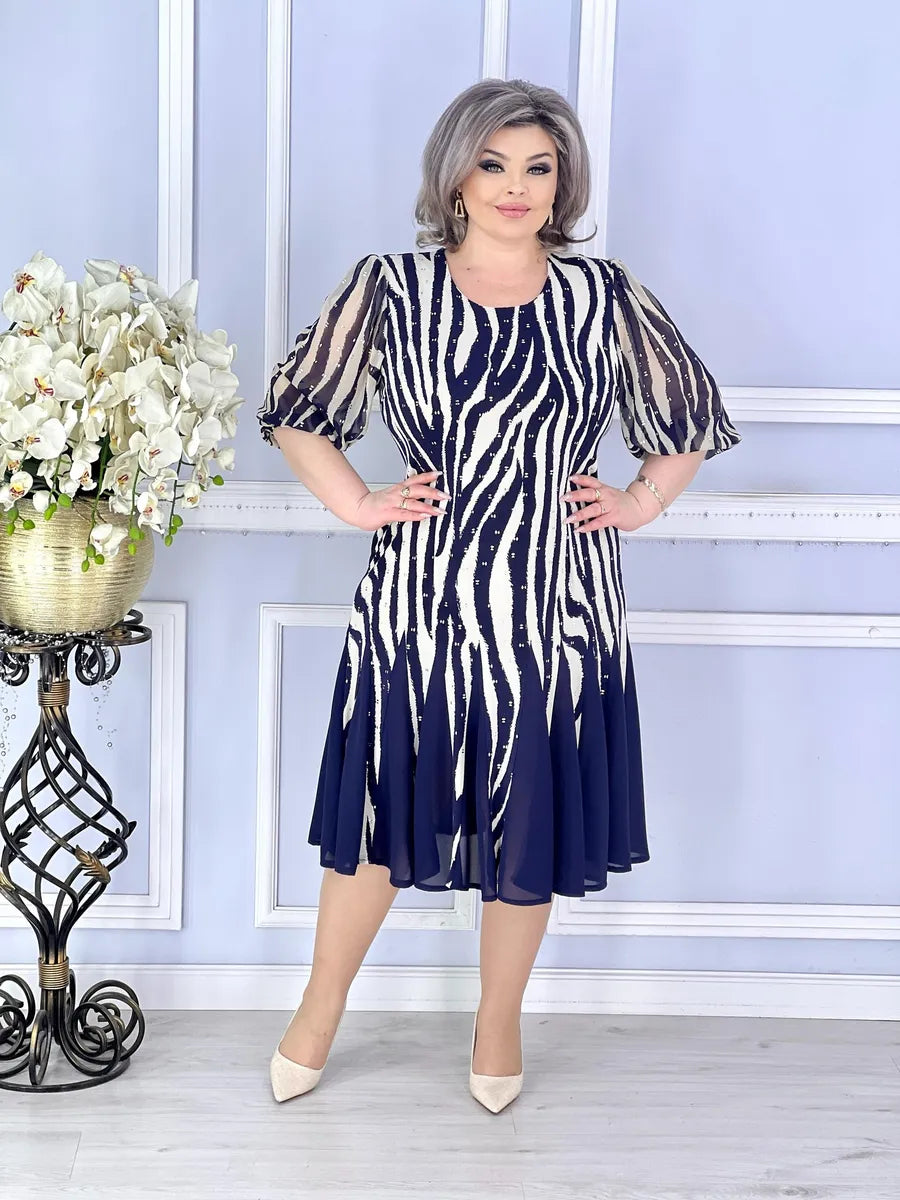 Elegant Dress with Flowing Pattern